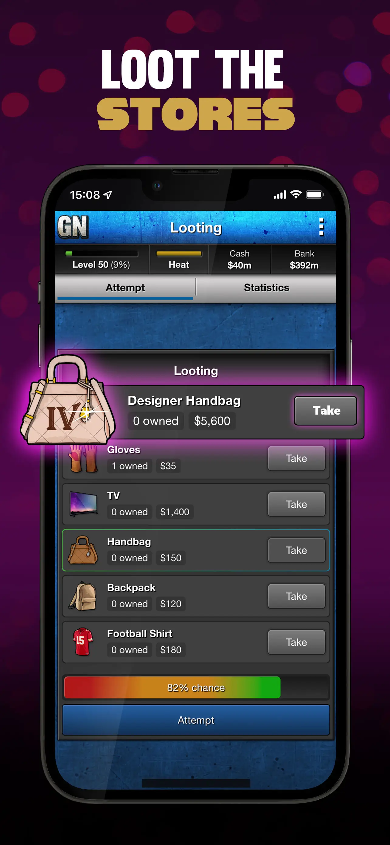 Loot items to use later